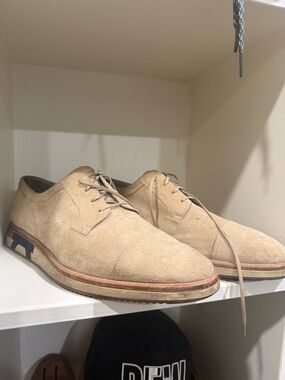 Salvatore Ferragamo Beige Suede Altair Derby Shoes